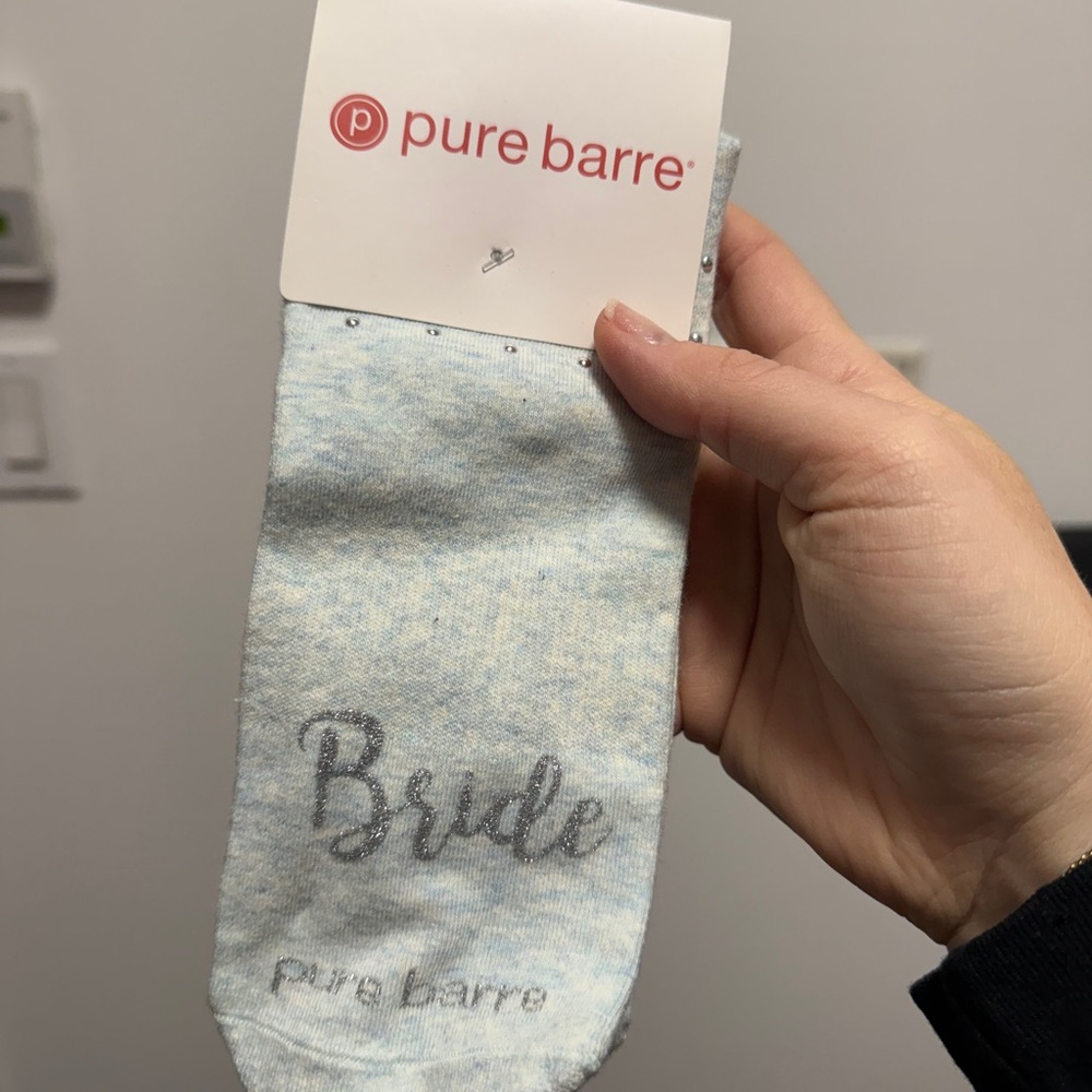 Pure Barre Bride Socks - Soft Blue
